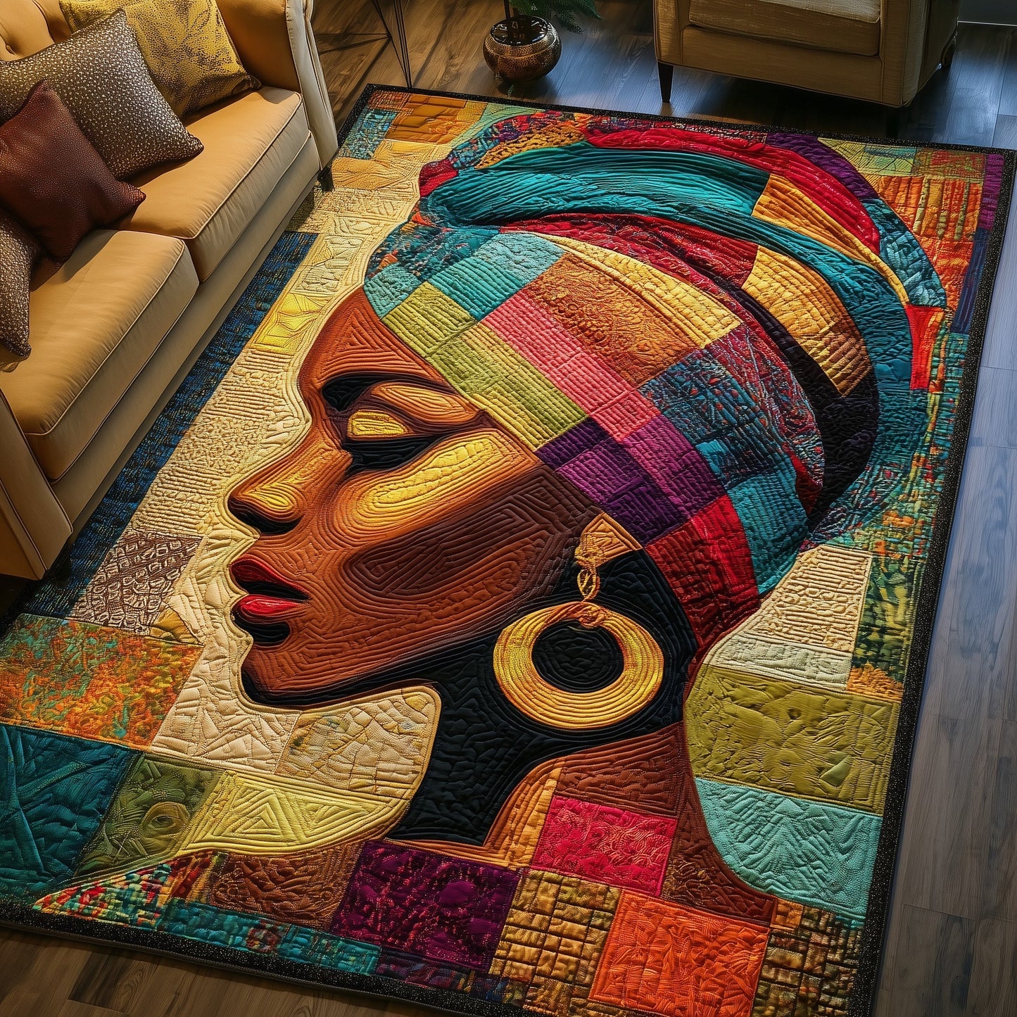 Heritage Flame Area Rug GFTONL6797