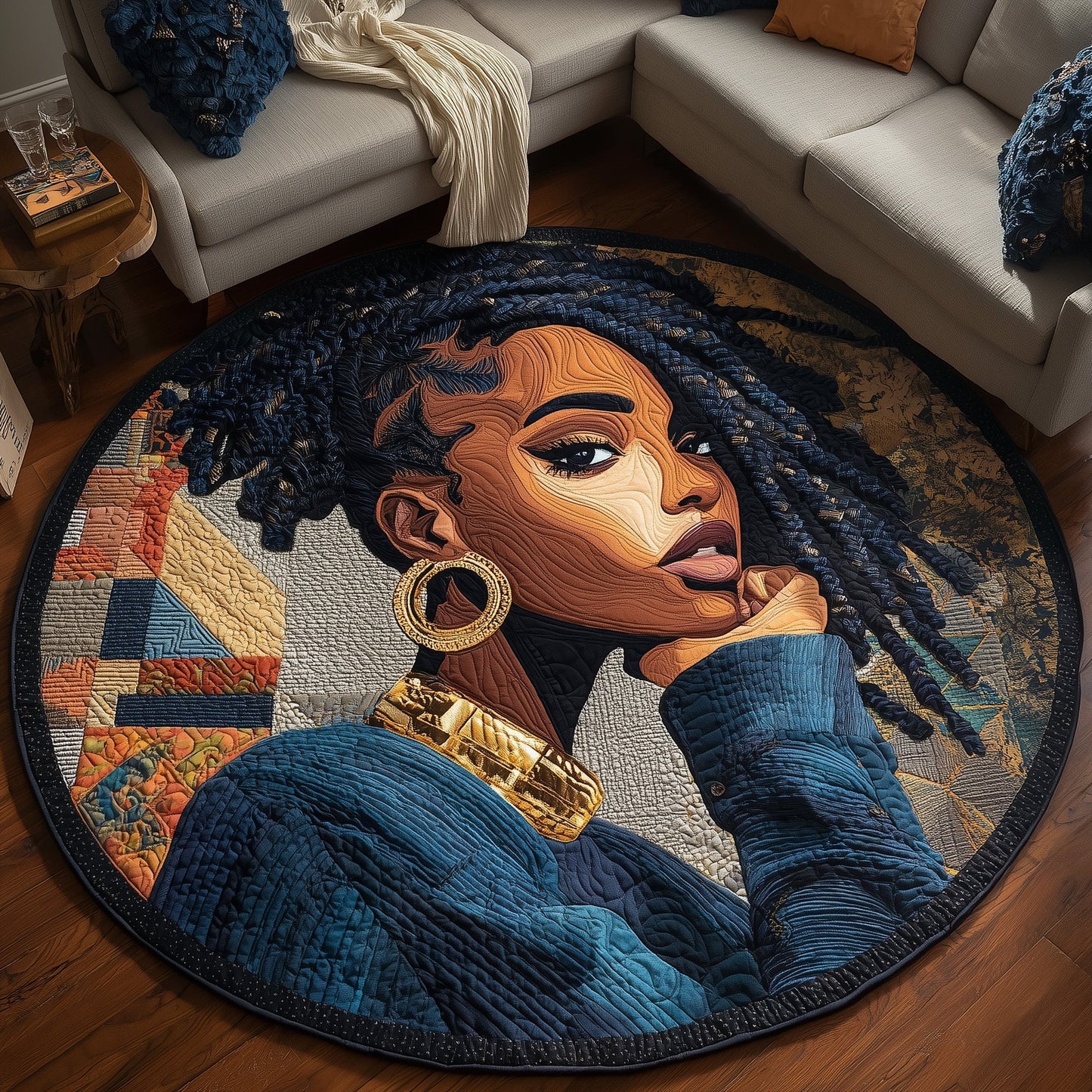 Afro Pride Quilted Round Mat GFTONL6804