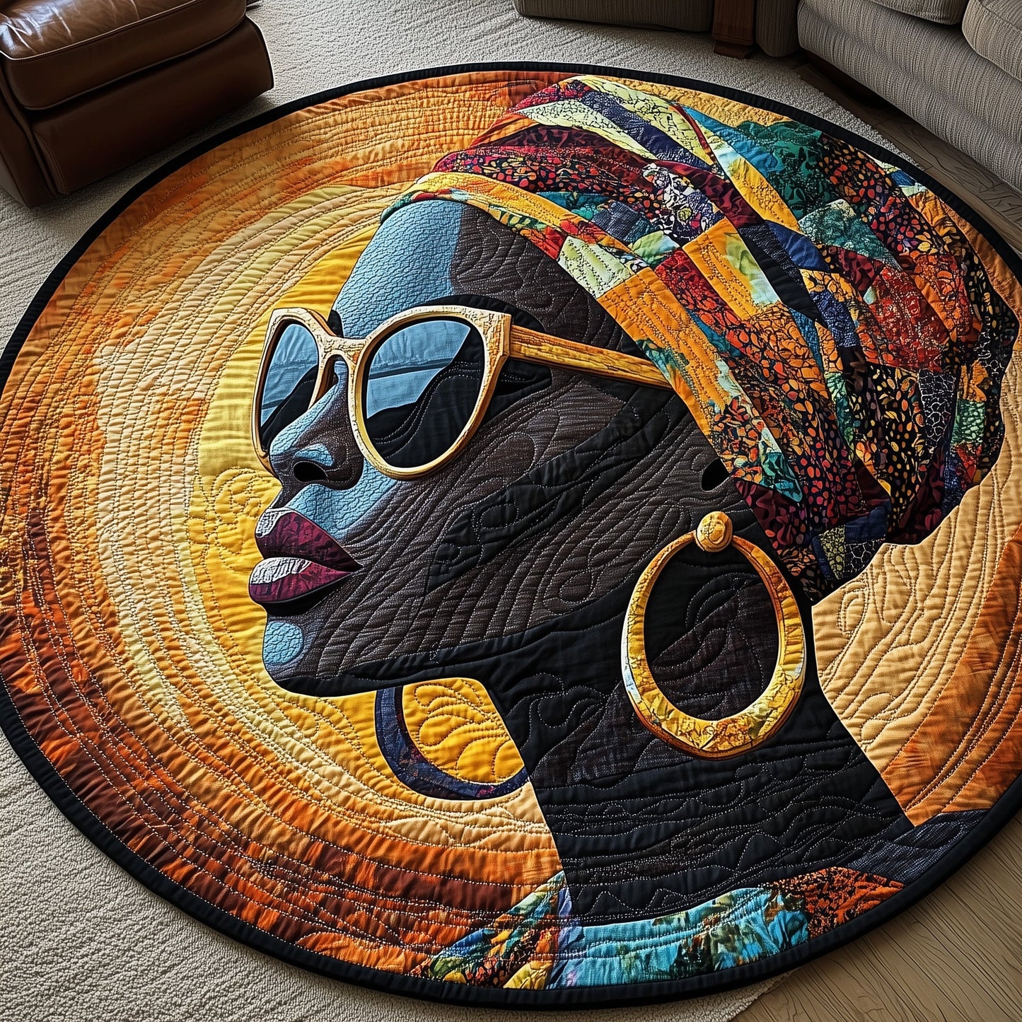 Divine Roots Quilted Round Mat GFTONL6857