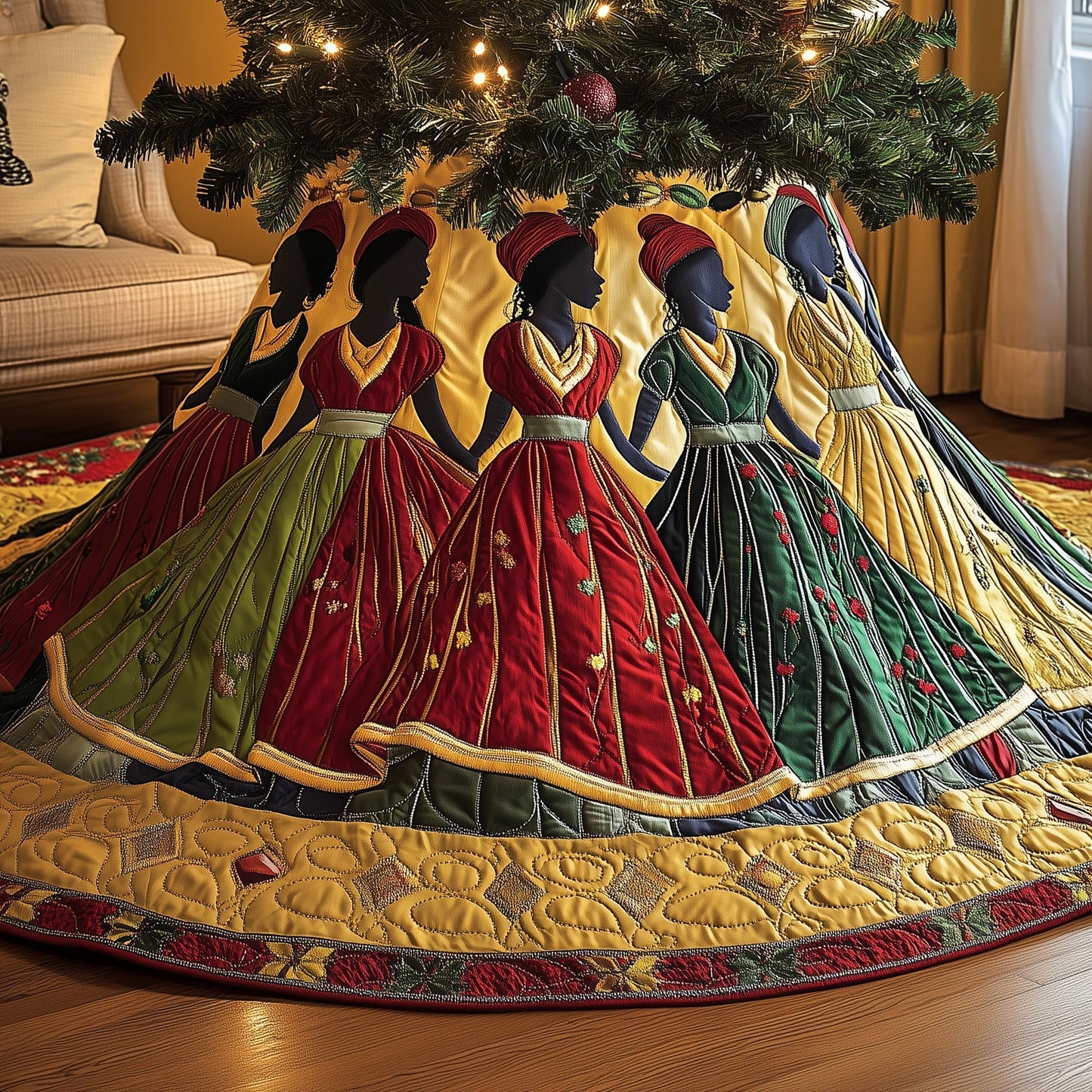 Radiant Queens Quilted Tree Skirt GFTONL6871