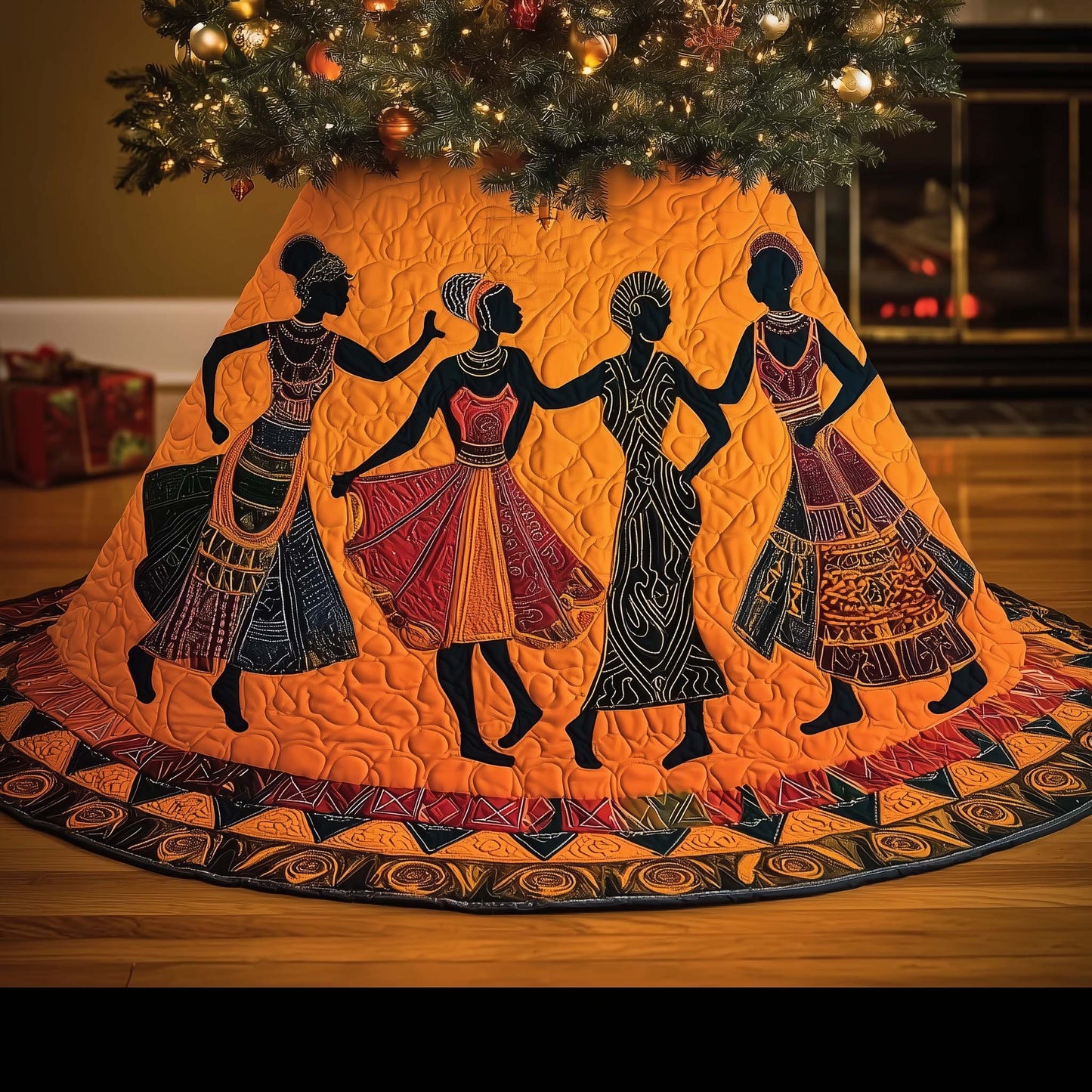 Legacy Tribal Dancing Quilted Tree Skirt GFTONL7026
