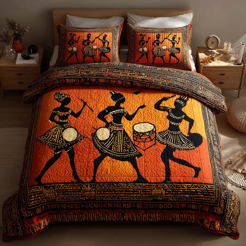 Traditional Tribal Dancing Duvet Cover Set GFTONL7038