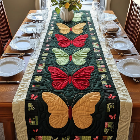 Juneteenth Butterfly Quilted Table Runner GFTONT089