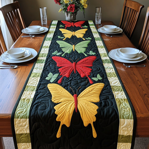 Juneteenth Butterfly Quilted Table Runner GFTONT091