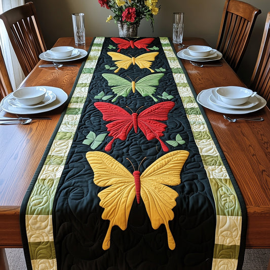 Juneteenth Butterfly Quilted Table Runner GFTONT091