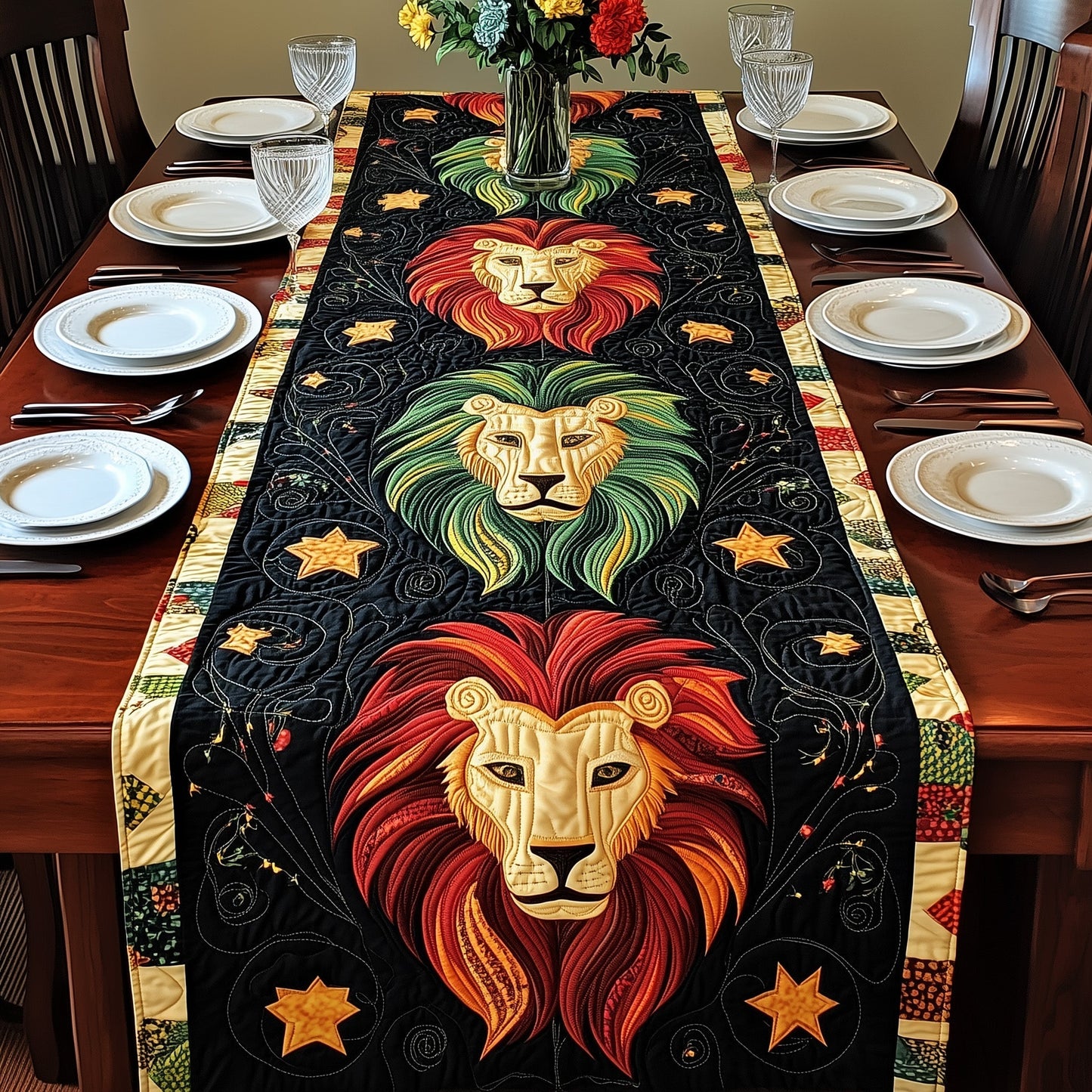 Juneteenth Lion Quilted Table Runner GFTONT107