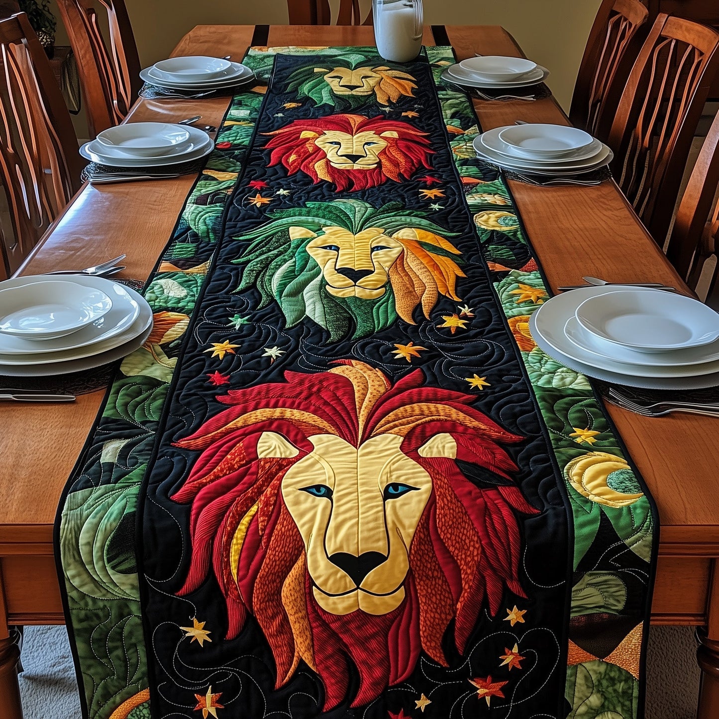 Juneteenth Lion Quilted Table Runner GFTONT108
