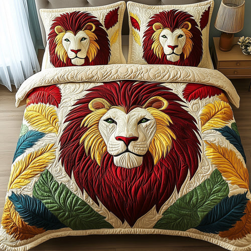 Juneteenth Lion 3-Piece Quilted Bedding Set GFTONT114