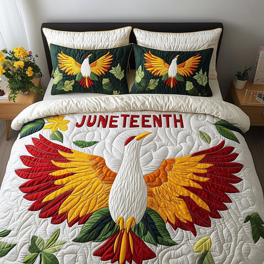 Juneteenth Bird 3-Piece Quilted Bedding Set GFTONT115