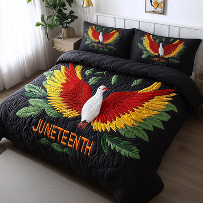 Juneteenth Bird 3-Piece Quilted Bedding Set GFTONT116