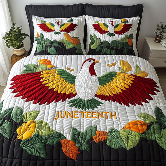 Juneteenth Bird 3-Piece Quilted Bedding Set GFTONT117