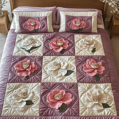 Camellia 3-Piece Quilted Bedding Set GFTONT120