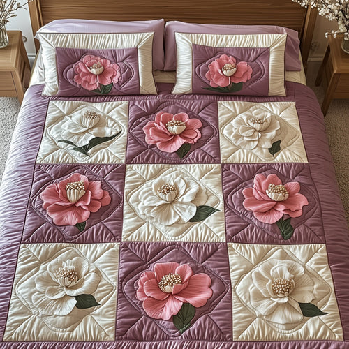 Camellia 3-Piece Quilted Bedding Set GFTONT120