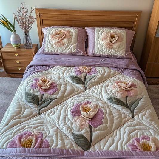 Camellia 3-Piece Quilted Bedding Set GFTONT122
