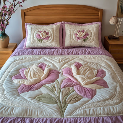 Camellia 3-Piece Quilted Bedding Set GFTONT124