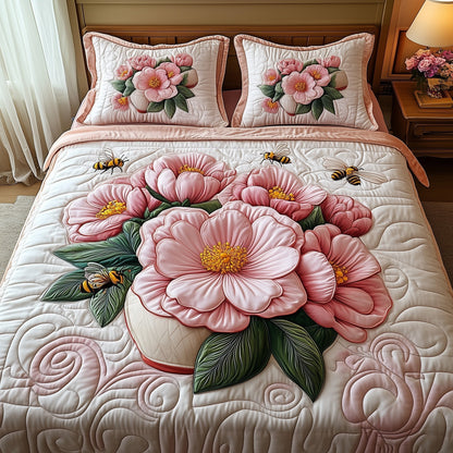 Camellia 3-Piece Quilted Bedding Set GFTONT125