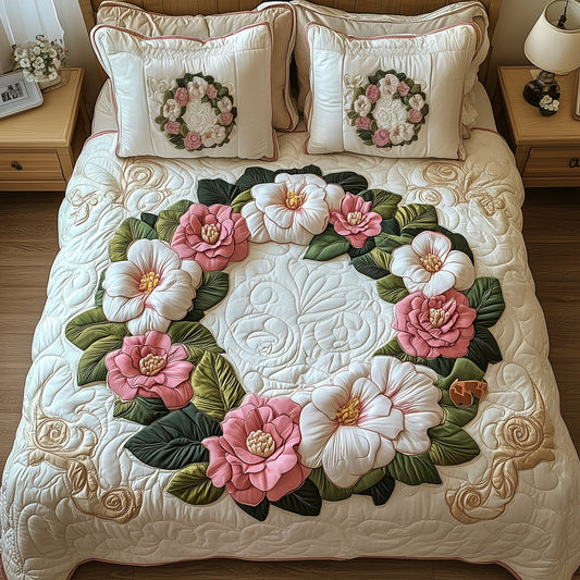 Camellia 3-Piece Quilted Bedding Set GFTONT130