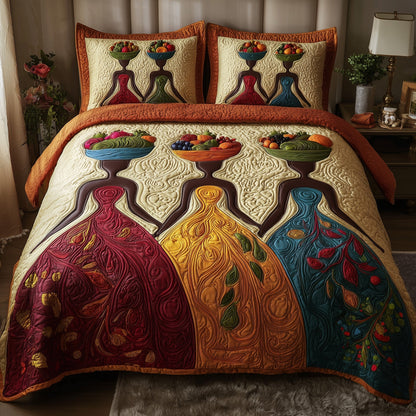Melanin 3-Piece Quilted Bedding Set GFTONT1363
