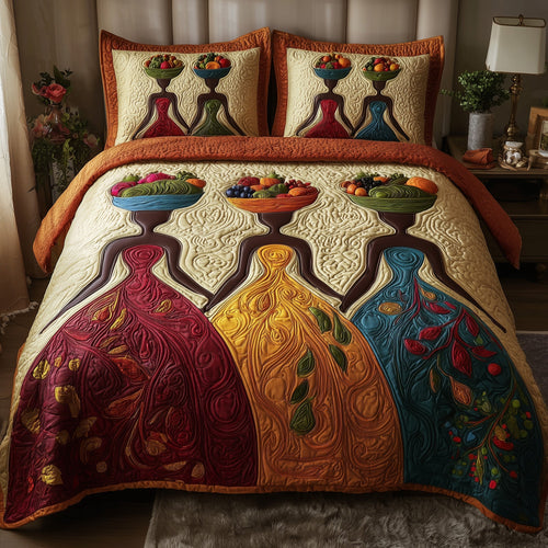 Melanin 3-Piece Quilted Bedding Set GFTONT1363