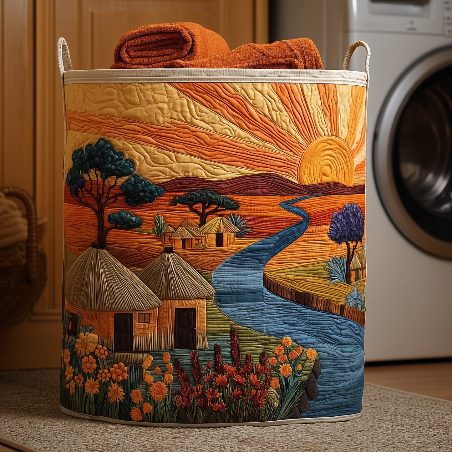 Ancestral Grounds Quilted Laundry Basket GFTONT3110