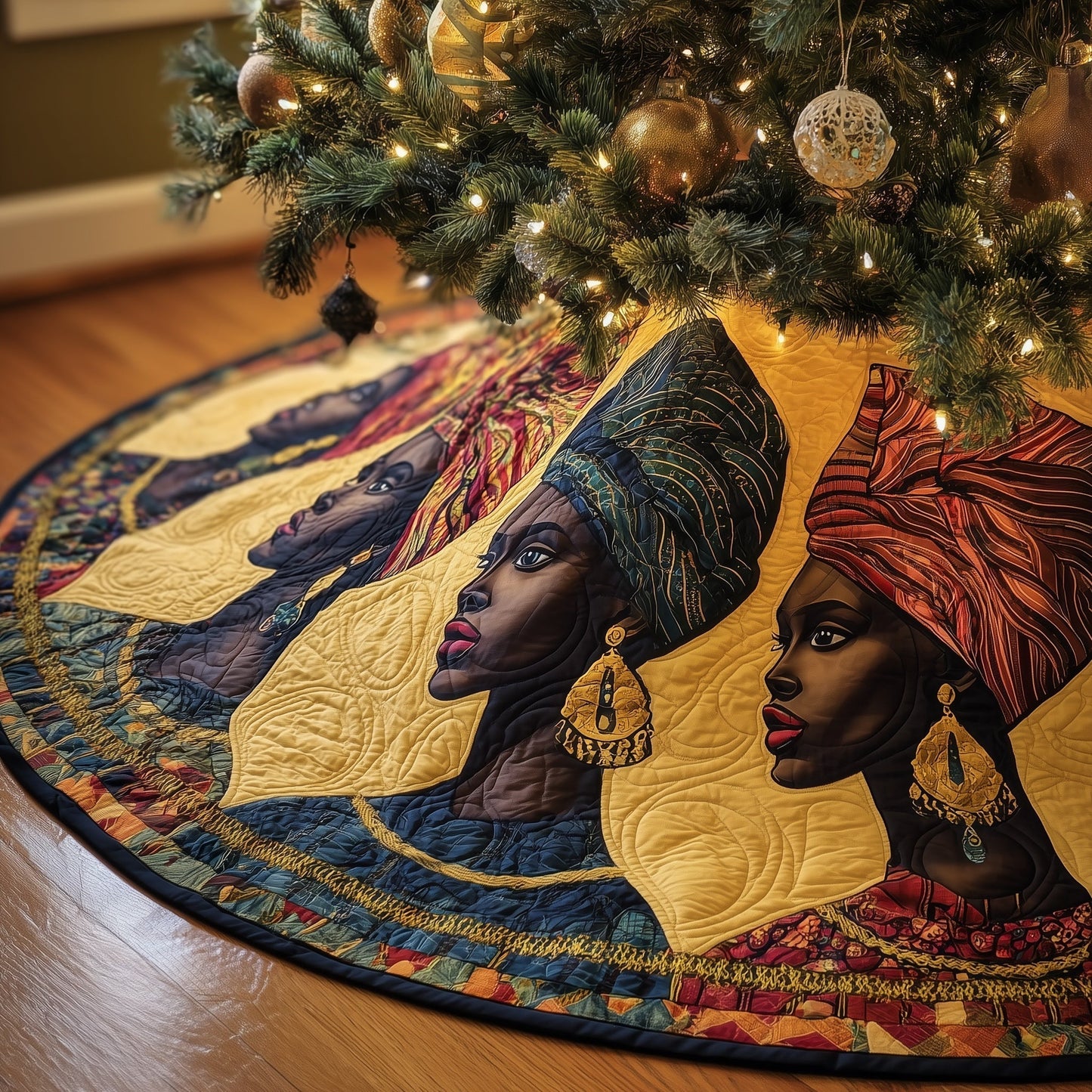 Melanin Queens Quilted Tree Skirt GFTONT4361