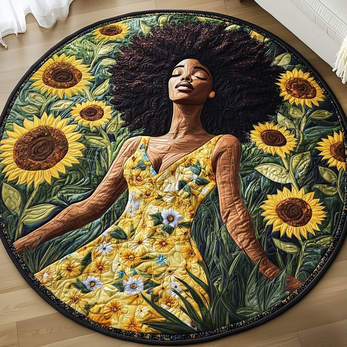 Elegant Peace Quilted Round Mat GFTONT4369