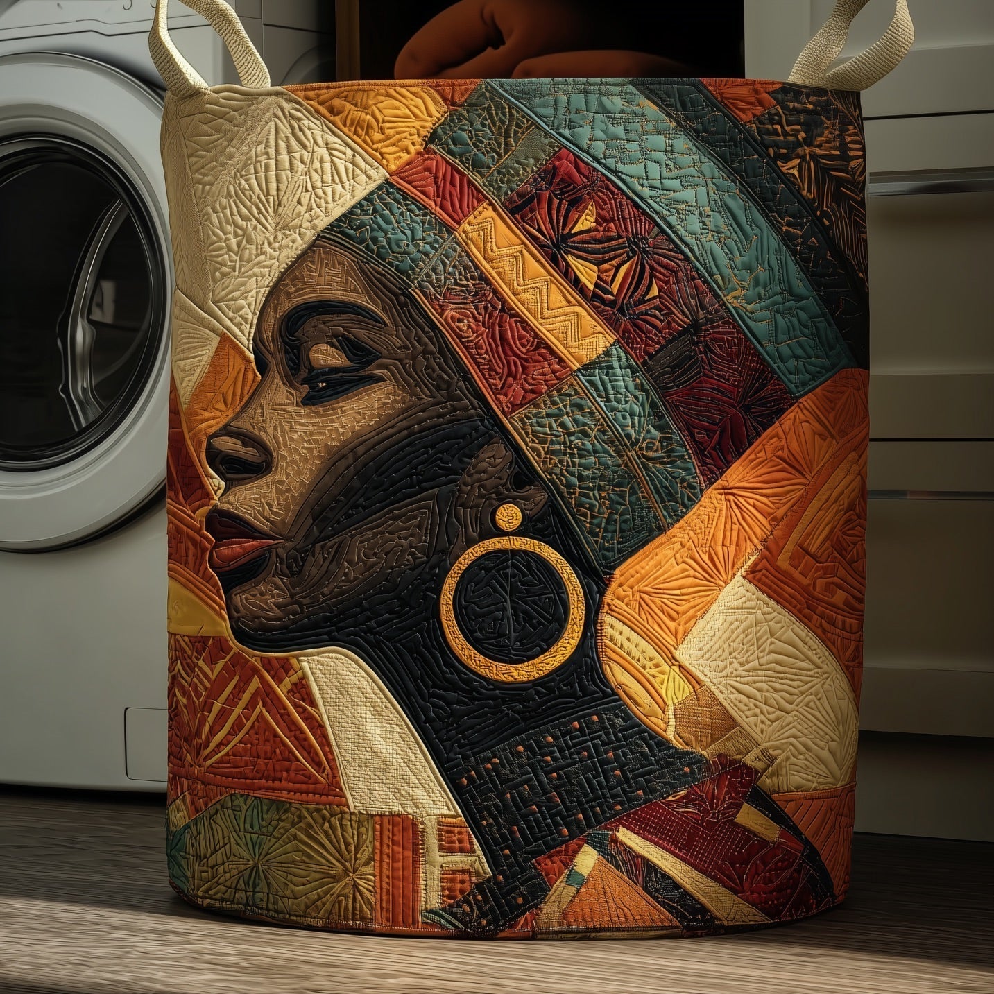 Melanin Quilted Laundry Basket GFTONT4451