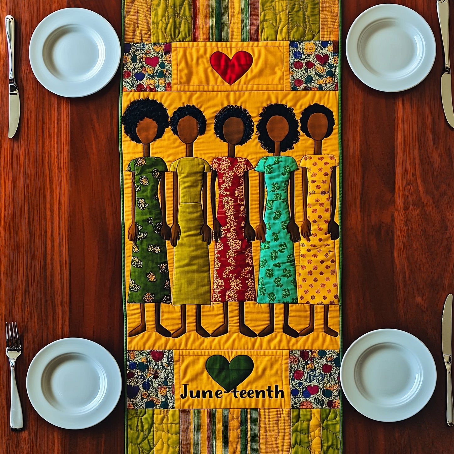 Juneteenth Quilted Table Runner GFTONT459