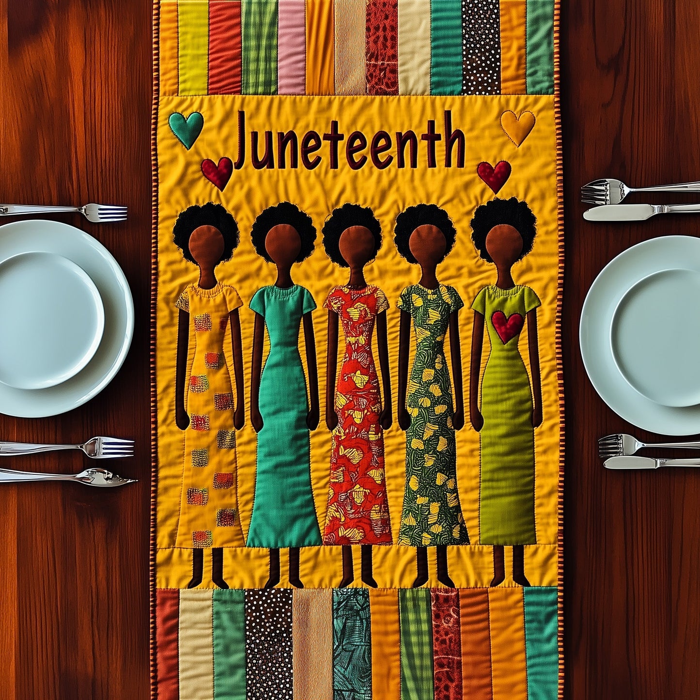 Juneteenth Quilted Table Runner GFTONT461