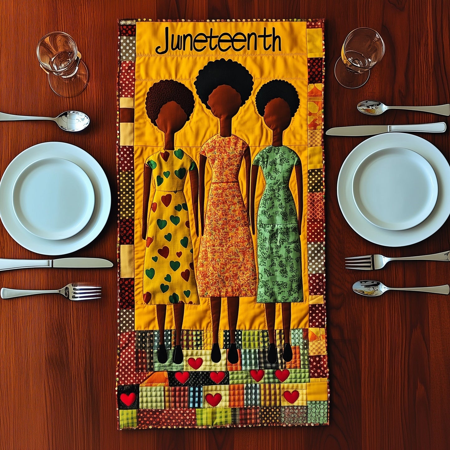 Juneteenth Quilted Table Runner GFTONT462