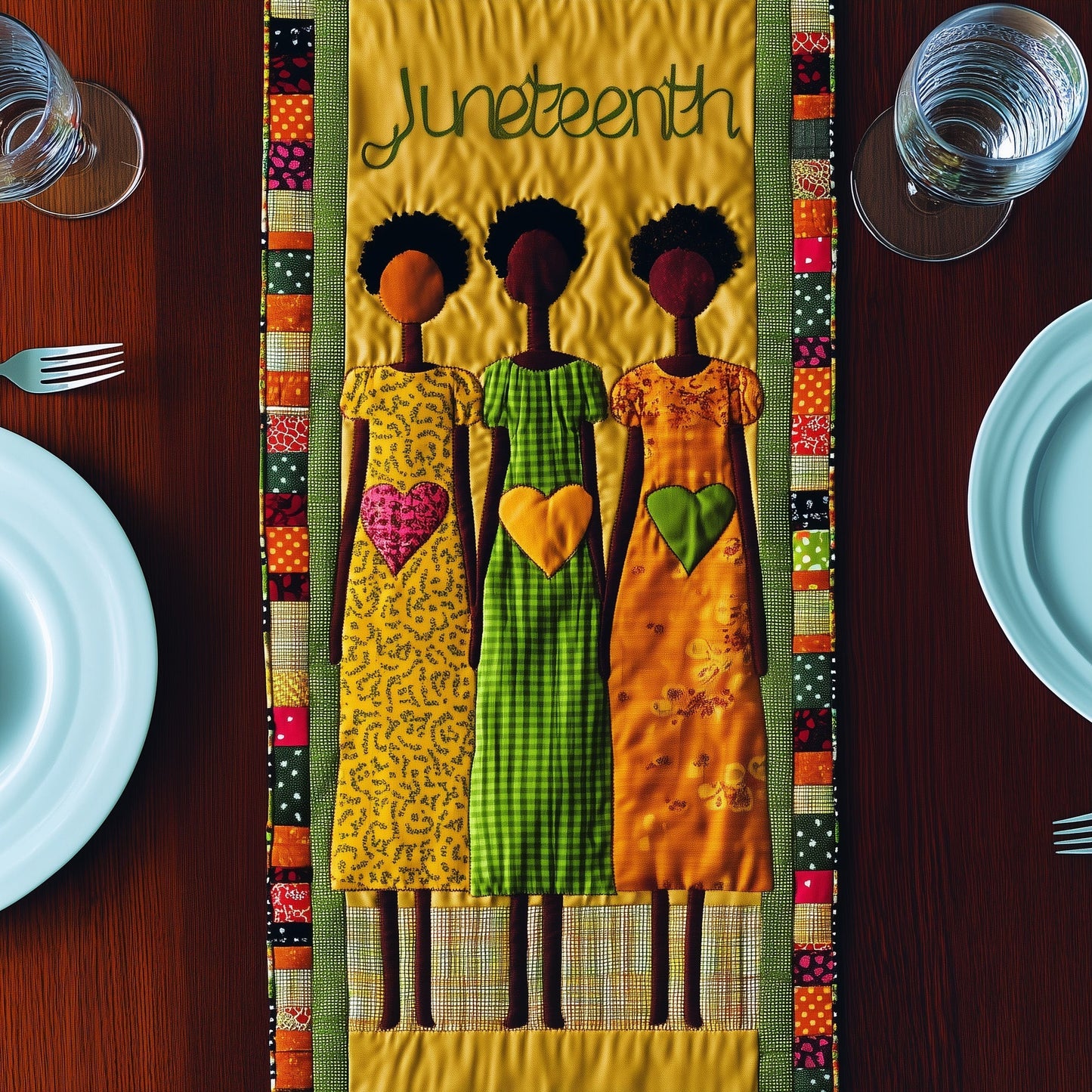 Juneteenth Quilted Table Runner GFTONT469