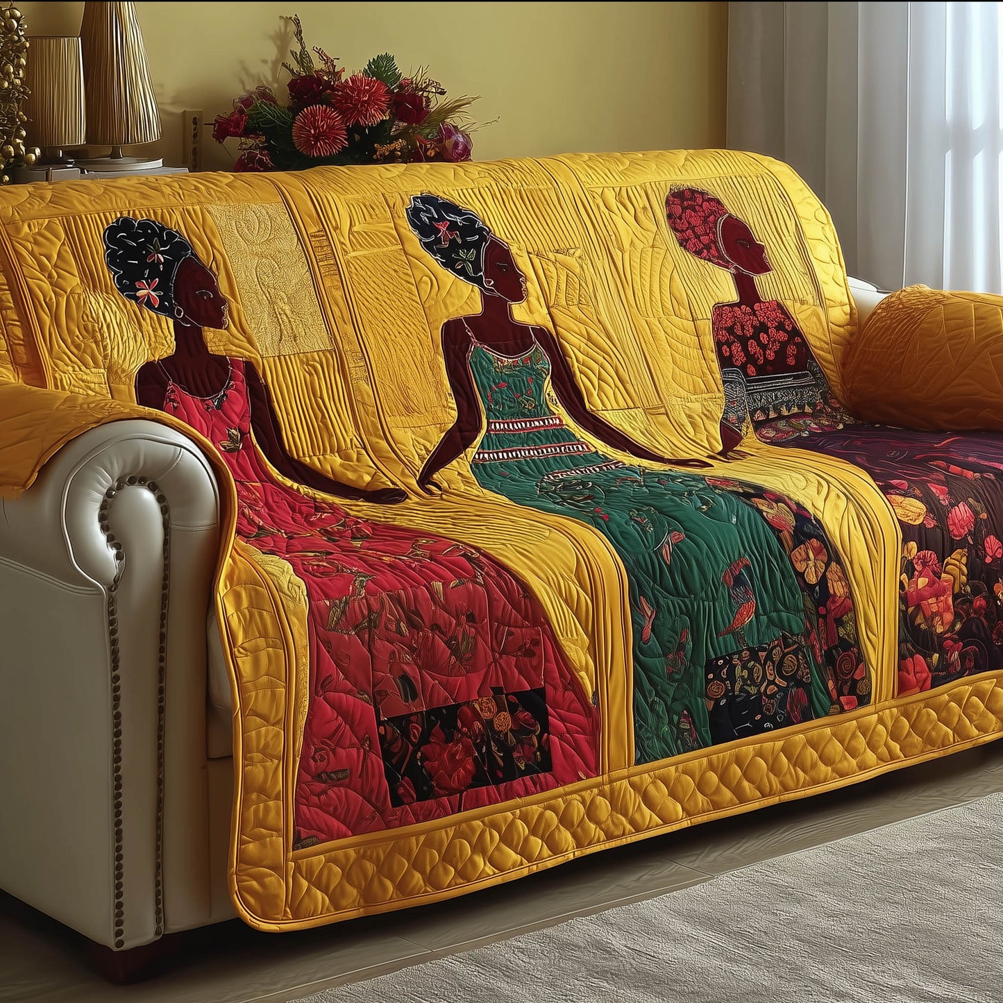 Melanin Quilted Sofa Cover GFTONT4849