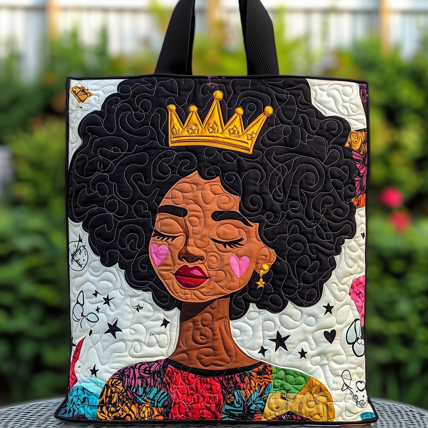 Melanin Proud Quilted Tote Bag GFTONT501