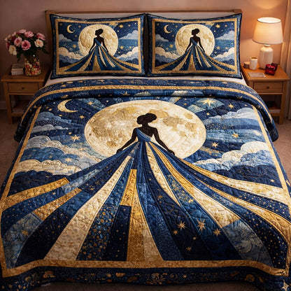 Melanin Queen 3-Piece Quilted Bedding Set GFTOQA1874