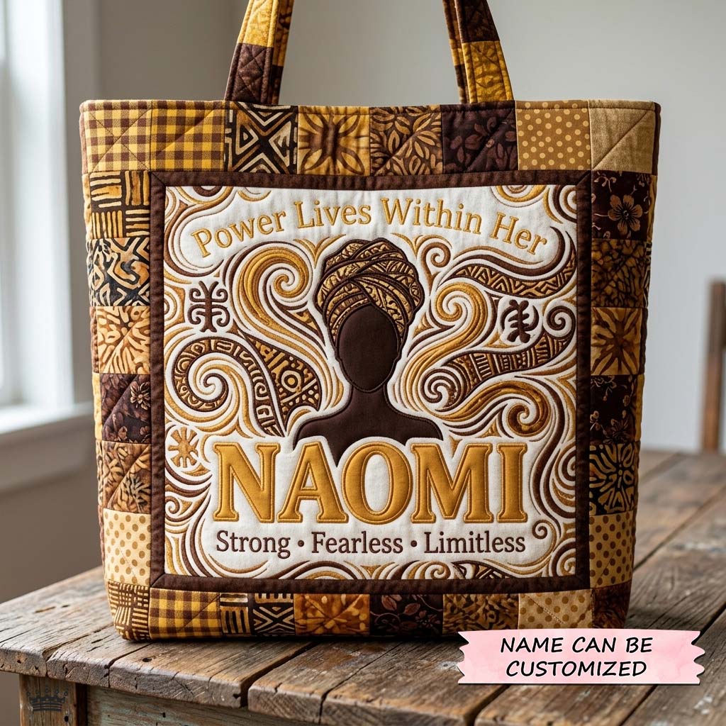 Melanin Queen Quilted Tote Bag QTCUZ GFTOQA2410