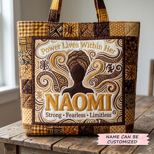 Melanin Queen Quilted Tote Bag QTCUZ GFTOQA2410