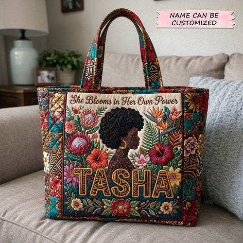 Melanin Queen Quilted Tote Bag QTCUZ GFTOQA2411