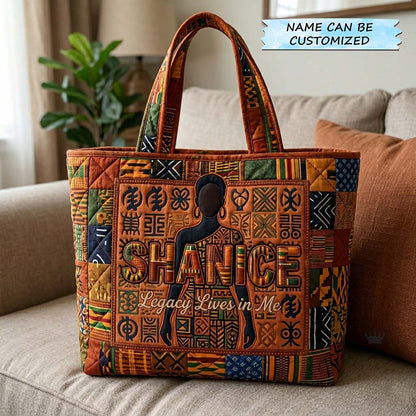 Melanin Queen Quilted Tote Bag QTCUZ GFTOQA2412
