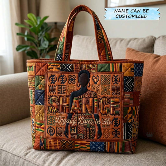 Melanin Queen Quilted Tote Bag QTCUZ GFTOQA2412