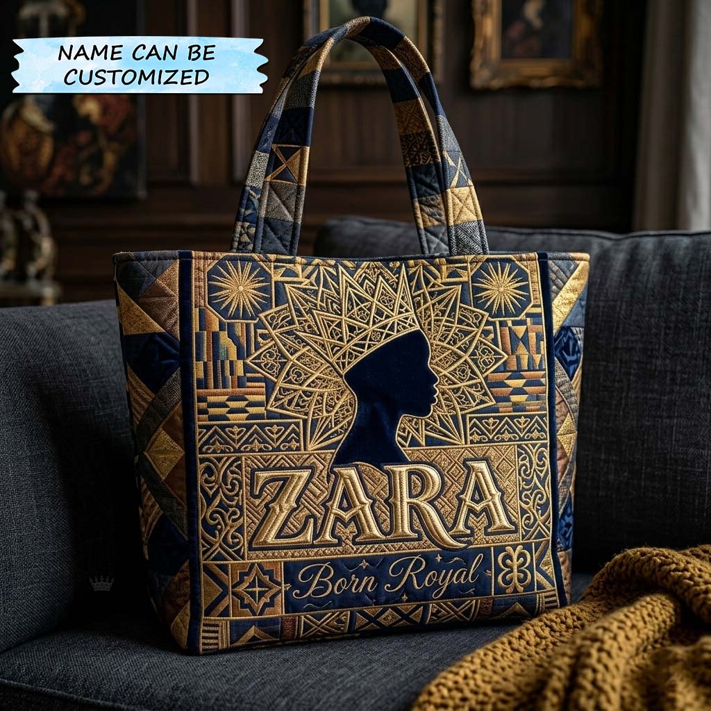 Melanin Queen Quilted Tote Bag QTCUZ GFTOQA2413