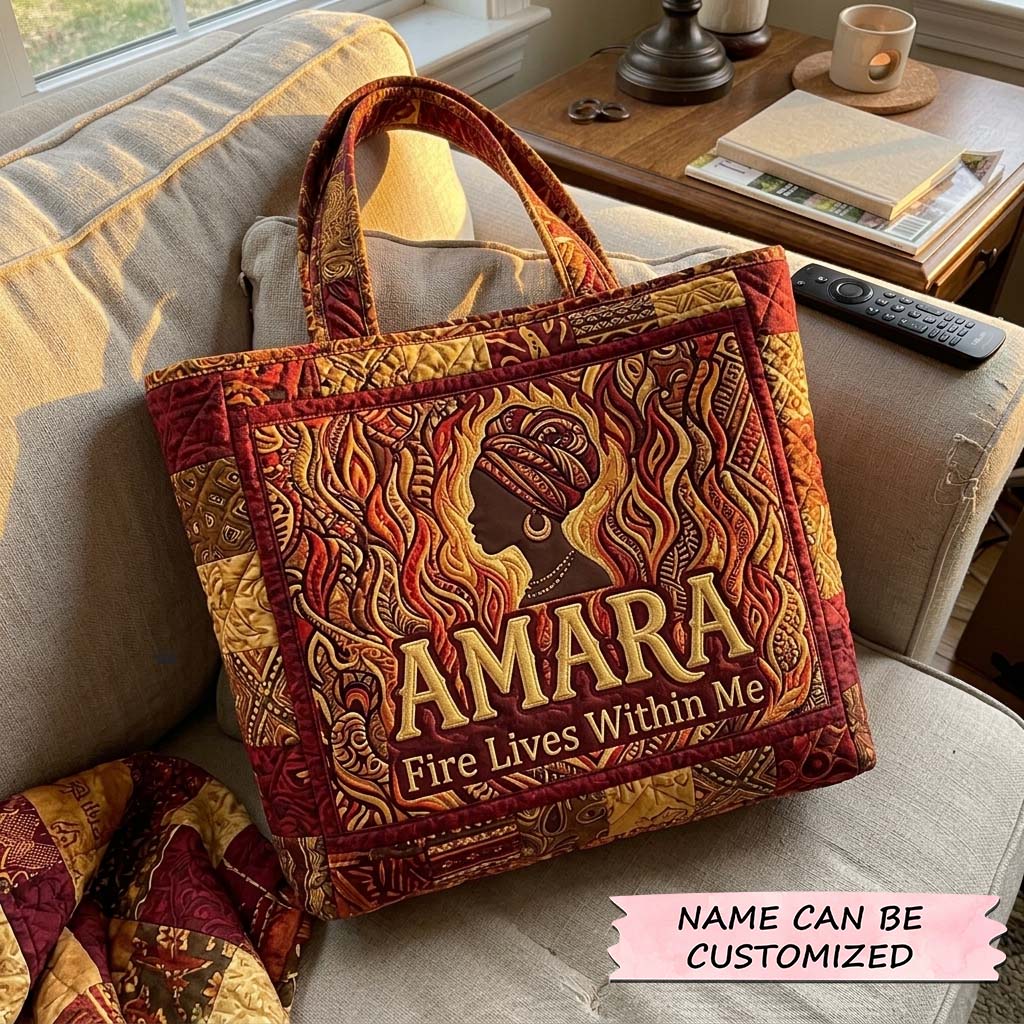 Melanin Queen Quilted Tote Bag QTCUZ GFTOQA2415