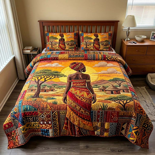 Golden Savanna 3-Piece Quilted Bedding Set GFTOQM4156