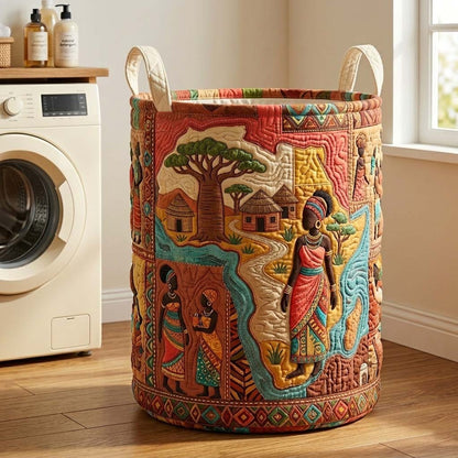 Village Harmony Quilted Laundry Basket GFTOQM4164