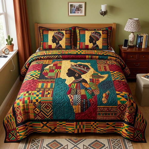 Royal Silhouette 3-Piece Quilted Bedding Set GFTOQM4174