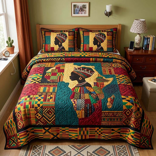 Royal Silhouette 3-Piece Quilted Bedding Set GFTOQM4174