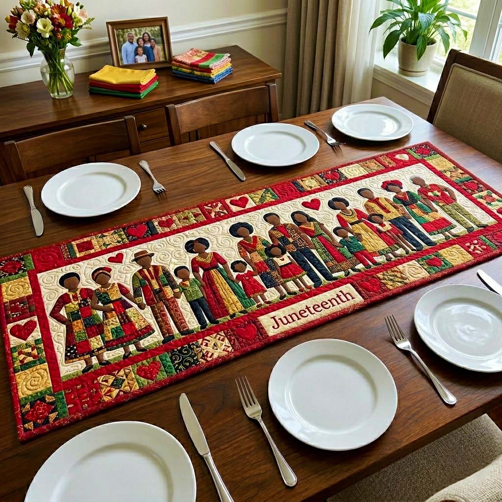 Family Unity Quilted Table Runner GFTOQM4253