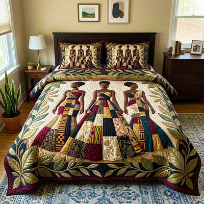 Elegant Queens 3-Piece Quilted Bedding Set GFTOQM4258