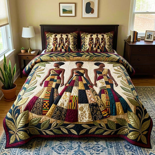 Elegant Queens 3-Piece Quilted Bedding Set GFTOQM4258