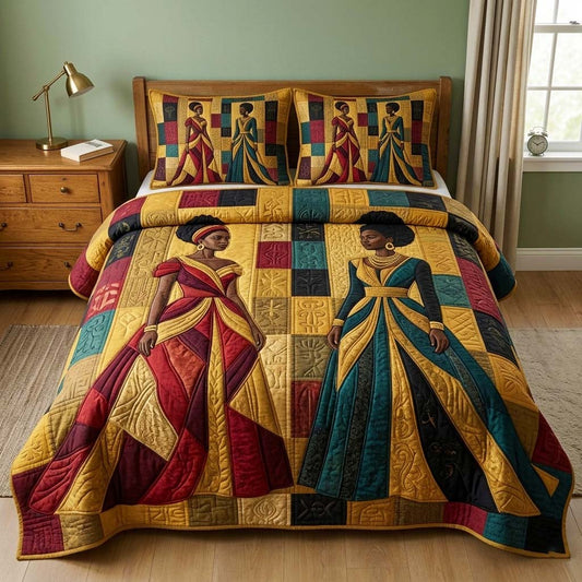 Royal Pair 3-Piece Quilted Bedding Set GFTOQM4260