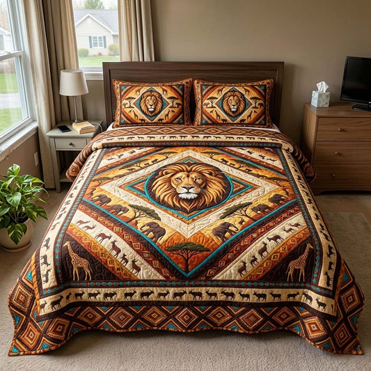 Lion King 3-Piece Quilted Bedding Set GFTOQM4289